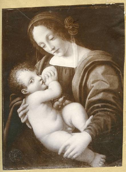 Pittore leonardesco (Boltraffio?) - Madonna con Bambino (Madonna del latte) - Dipinto su tavola