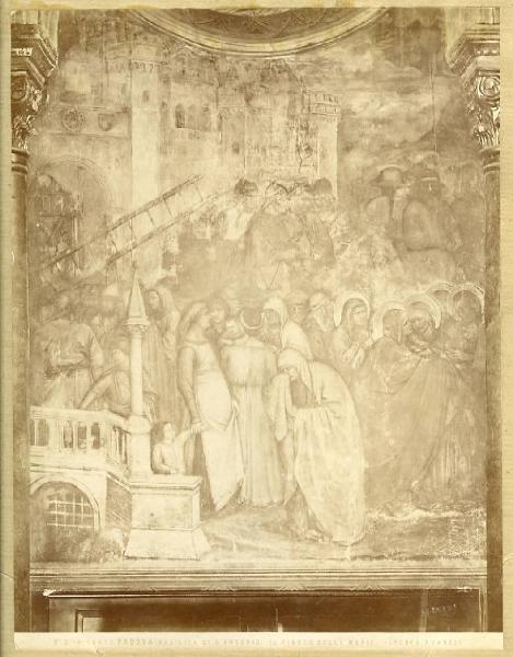 Altichiero - Crocifissione di Cristo (parte sinistra) - Affresco - Padova - Basilica di S. Antonio (Basilica del Santo) - Cappella di S. Giacomo