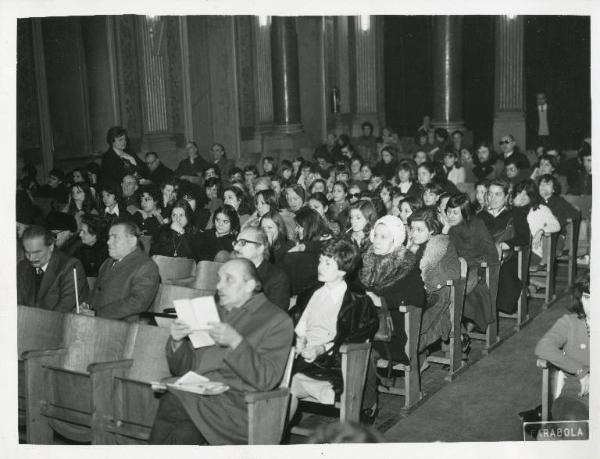 Istituto dei Ciechi di Milano - Sala dei concerti Barozzi - Interno - Commemorazione di Luigi Braille - Conferenza - Platea