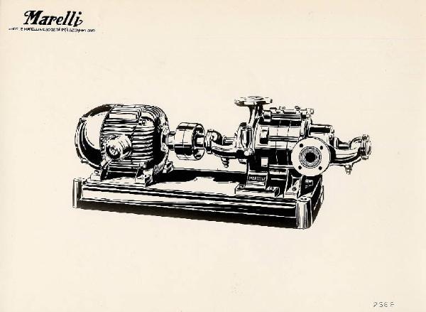 Ercole Marelli (Società) - Pompa PH - Disegno per bozzetto