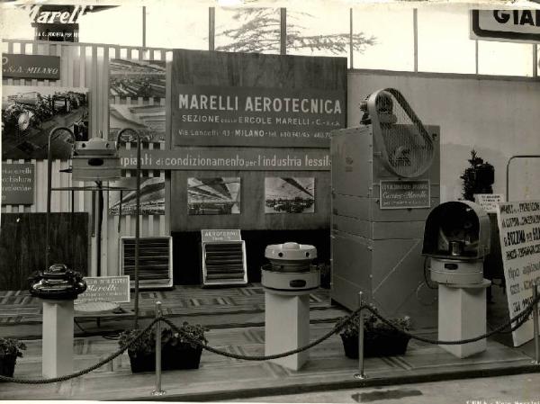 Mostra del cotone e delle fibre artificiali e sintetiche di Busto Arsizio 1955 - Stand della Ercole Marelli