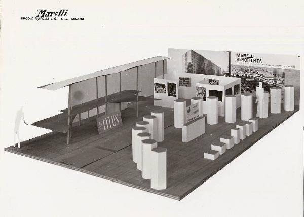 Convegno del condizionamento e riscaldamento alla Fiera di Milano 1964 - Stand aerotecnica della Ercole Marelli - Modello