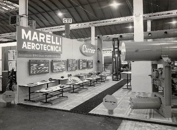 Convegno del condizionamento e riscaldamento alla Fiera di Milano 1965 - Stand della Ercole Marelli