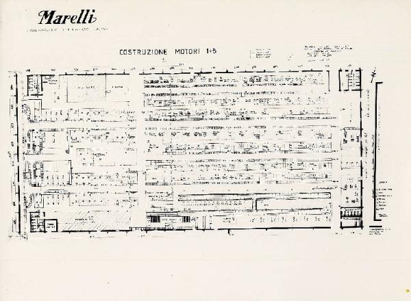 Ercole Marelli (Società) - Reparto costruzione piccoli motori - Disegno in pianta