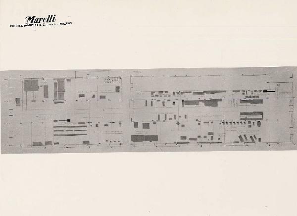 Ercole Marelli (Società) - Reparto montaggio e sala prove turboaltenatori - Disegno in pianta