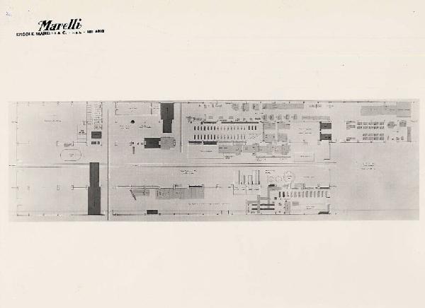 Ercole Marelli (Società) - Stabilimento II - Reparto Trasformatori - Disegno in pianta