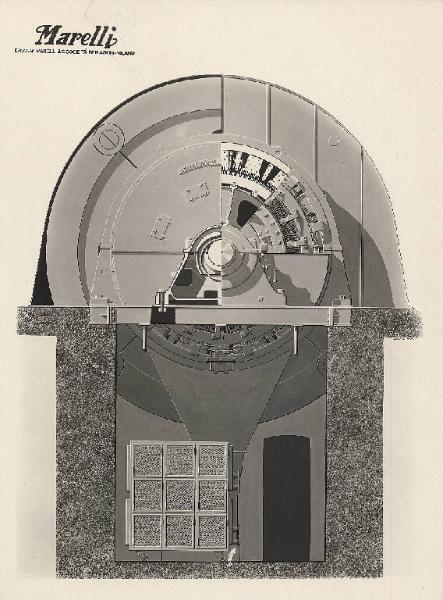 Ercole Marelli (Società) - Motore MCL - Disegno in sezione