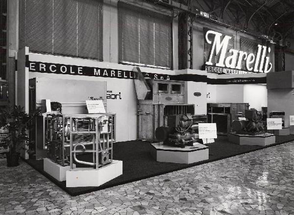 Convegno del condizionamento e riscaldamento alla Fiera di Milano 1968 - Stand della Ercole Marelli