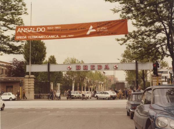 Sesto San Giovanni - Cartellone pubblicitario della mostra "Ansaldo 1835-1980 - Breda termomeccanica 1886-1980"