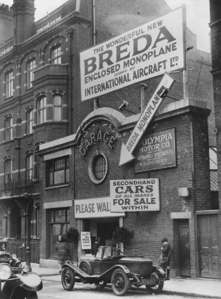 Londra - Fiera del 1930 - Aereo Breda Ba.15 - Cartellone pubblicitario