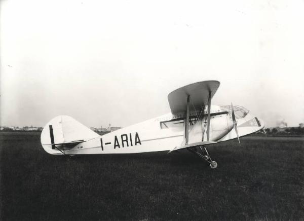 Ernesto Breda (Società) - Aereo biplano bimotore di linea a corto raggio I-ARIA tipo Breda Ba.44 per la Società Aerea Mediterranea
