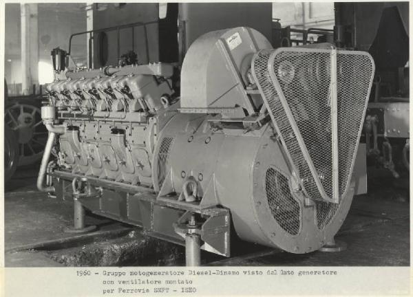Ernesto Breda (Società) - Gruppo motogeneratore diesel-dinamo con ventilatore per trazione ferroviaria