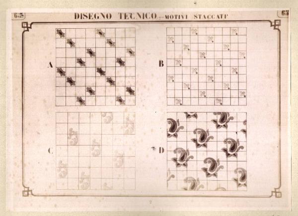 Tavola Disegno tecnico - Motivi staccati