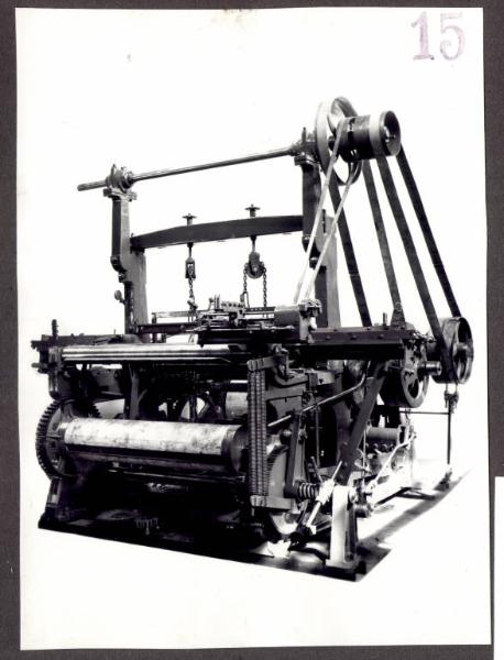OMITA - telaio con movimento tela, con cantra per rigature d'ordito - veduta latero-frontale destra
