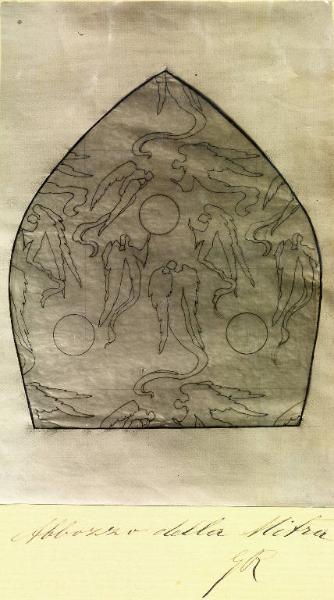 Disegno - motivo decorativo del piviale di Papa Pio XI