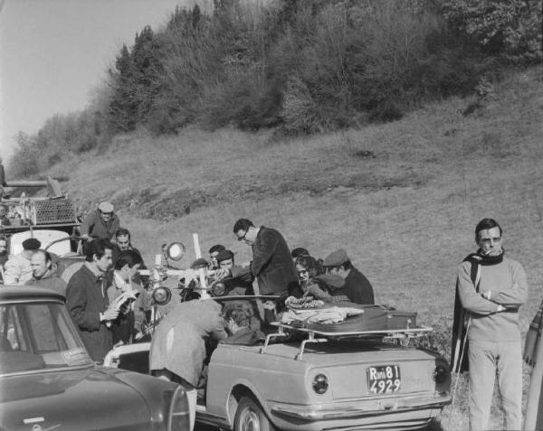 Set del film "Tenderly" - Regia Franco Brusati - 1968 - Il regista Franco Brusati durante le riprese del film