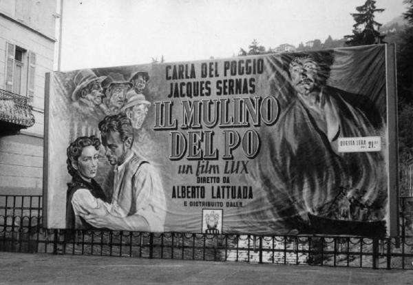 Scena del film "Il mulino del Po" - Regia Alberto Lattuada - 1948 - Il manifesto del film