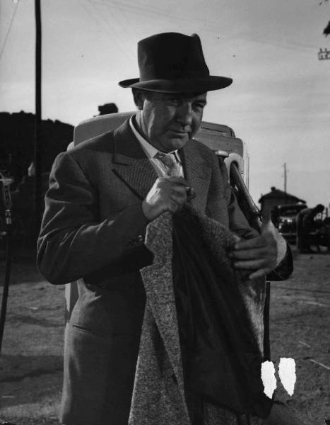 Scena del film "Il bidone" - Federico Fellini - 1955 - L'attore Broderick Crawford