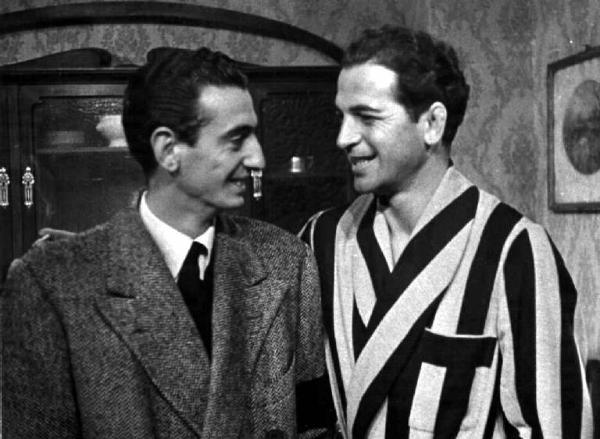 Set del film "Il campione" - Carlo Borghesio - 1943 - L'attore Enzo Fiermonte