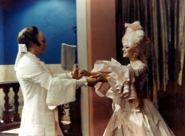 Scena del film "Il Casanova di Federico Fellini" - Regia Federico Fellini - 1976 - Gli attori Donald Sutherland e Tina Aumont