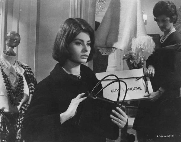 Scena del film "Il coltello nella piaga" - Regia Anatole Litvak- 1962 - L'attrice Sophia Loren in primo piano.