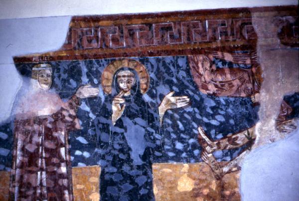 Oratorio di S. Fedelino / Particolare della decorazione pittorica di una parete interna