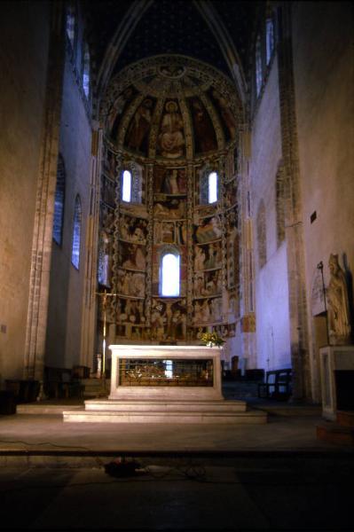 Chiesa di S. Abbondio / Veduta dell'abside con gli affreschi trecenteschi