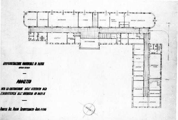 Riproduzione - Progetto per la costruzione dell'Istituto provinciale per l'Assistenza all'Infanzia "Sante Zennaro" di Pavia