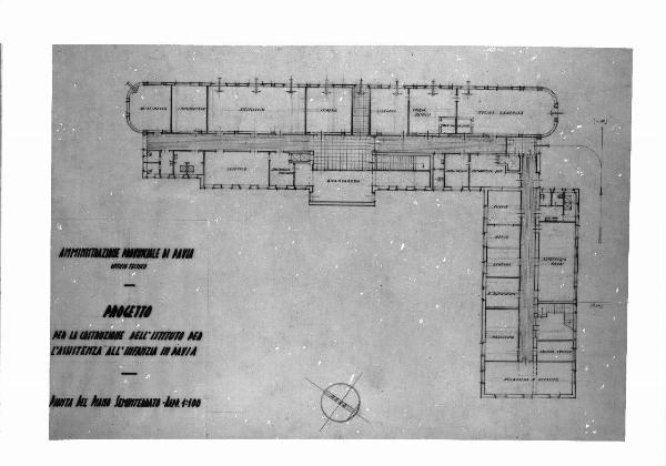 Riproduzione - Progetto dell'Istituto provinciale per l'Assistenza all'Infanzia "Sante Zennaro" di Pavia