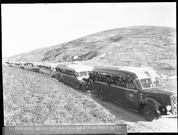 Passo del Penice - Festa degli alberi - Sei autobus della ditta A.C.S.A.