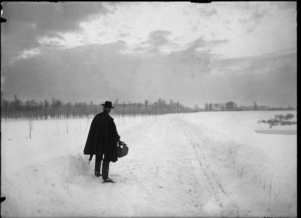 Pavia - Campagna innevata - Figura