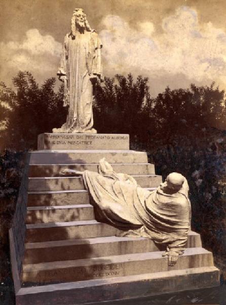 Scultura - Monumento sepolcrale - Edicola Podreider - Domenico Ghidoni - Milano - Cimitero Monumentale