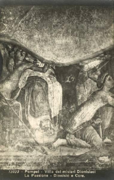 Dipinto murale - Dioniso ed Arianna - Pompei - Villa dei misteri Dionisiaci