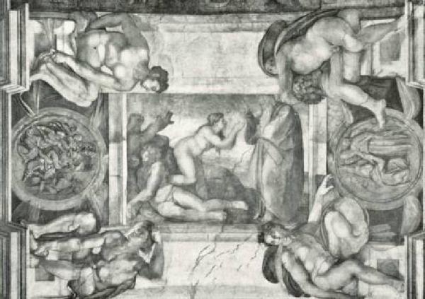 Dipinto murale - Creazione di Eva - Michelangelo Buonarroti - Città del Vaticano - Cappella Sistina - Volta - Storie Centrali