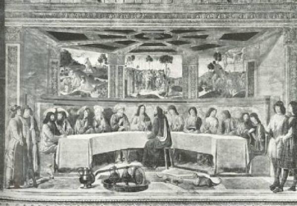 Dipinto murale - Ultima cena - Cosimo Rosselli - Città del Vaticano - Cappella Sistina - Parete Nord - Storie di Cristo