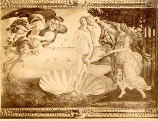 Dipinto - Nascita di Venere - Sandro Botticelli - Firenze - Galleria degli Uffizi