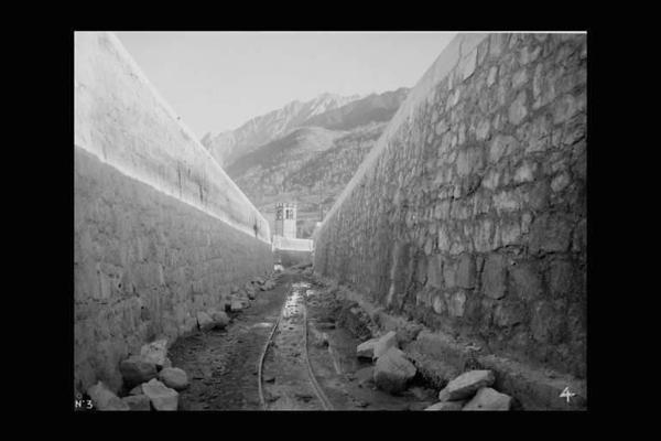 Società Elettrica Cisalpina - Lago Salarno - Cantiere - Opere di canalizzazione