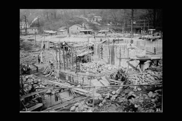 Società Elettrica Cisalpina - Lago Salarno - Cantiere - Operai al lavoro