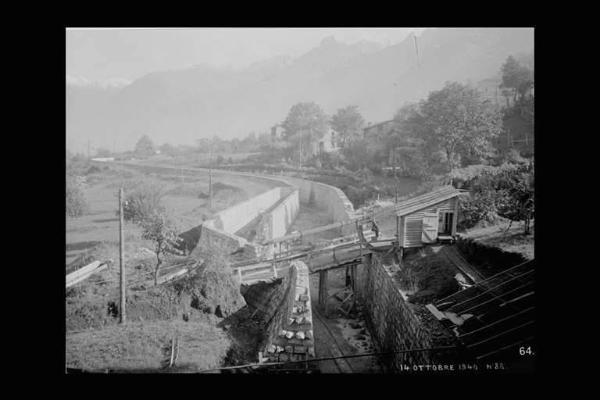 Società Elettrica Cisalpina - Valle Camonica - Cantiere - Opere di canalizzazione - Argini in pietra