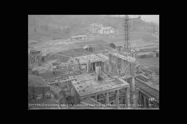 Società Elettrica Cisalpina - Cividate Camuno - Centrale idroelettrica - Cantiere - Edificio montaggi