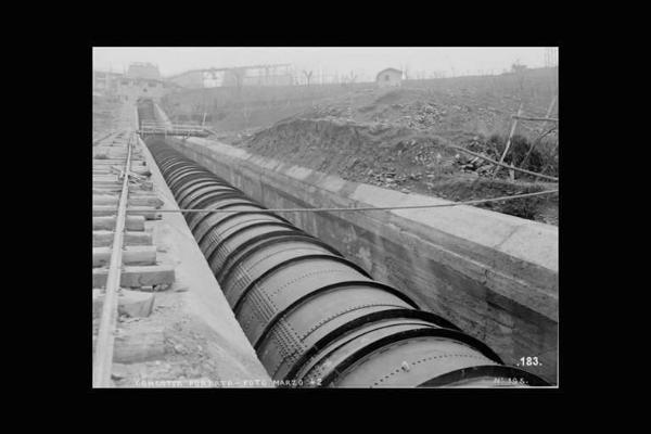 Società Elettrica Cisalpina - Cividate Camuno - Centrale idroelettrica - Cantiere - Condotta forzata