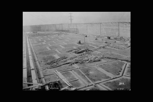 Società Elettrica Cisalpina - Cividate Camuno - Centrale idroelettrica - Cantiere - Fondale del bacino