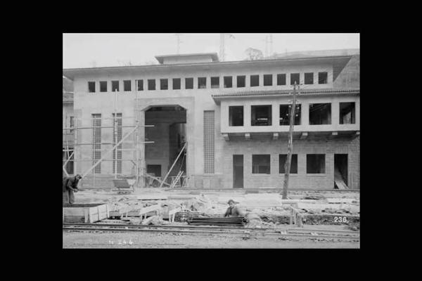 Società Elettrica Cisalpina - Cividate Camuno - Centrale idroelettrica - Cantiere - Edificio montaggi