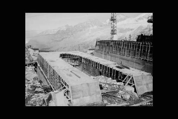 Società Edison - Lago Pantano d'Avio - Diga - Cantiere