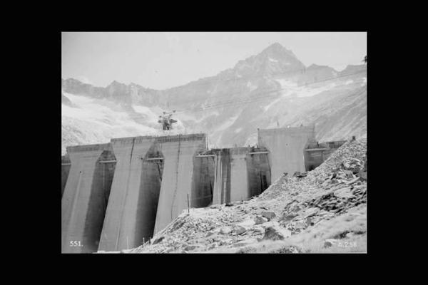 Società Edison - Lago Pantano d'Avio - Diga - Cantiere