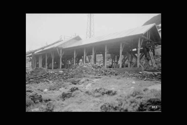 Società Edison - Monno (?) - Cantiere - Stazione di teleferica