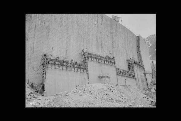 Società Edison - Lago Salarno - Diga - Cantiere - Lavori di ultimazione