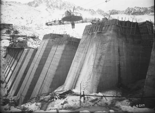 Società Edison - Lago Pantano d'Avio - Diga - Cantiere