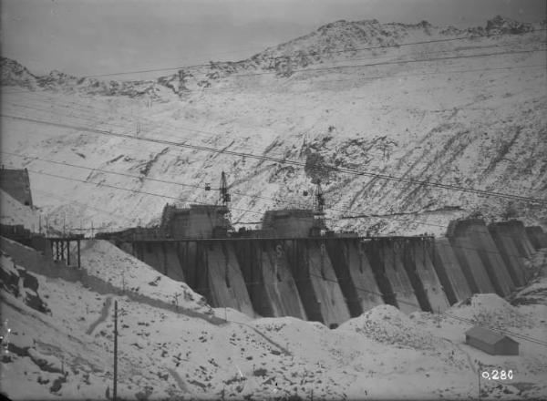 Società Edison - Lago Pantano d'Avio - Diga - Cantiere