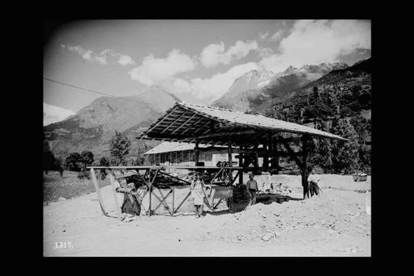 Società Edison - Valle Camonica - Cantiere - Stazione di teleferica